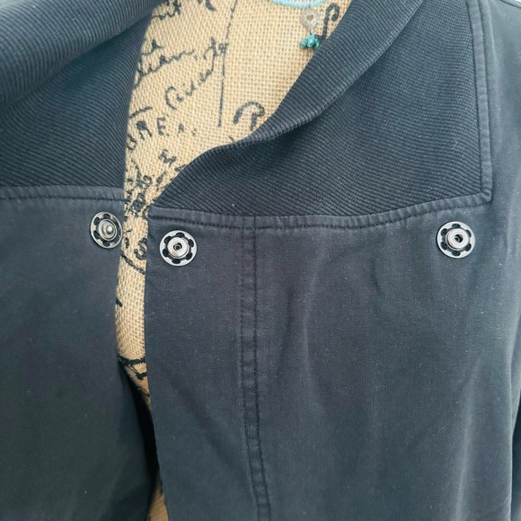 Lululemon Belle Wrap Asymmetrical Jacket Black French Terry Cardigan Size Dot 8 - Picture 14 of 16